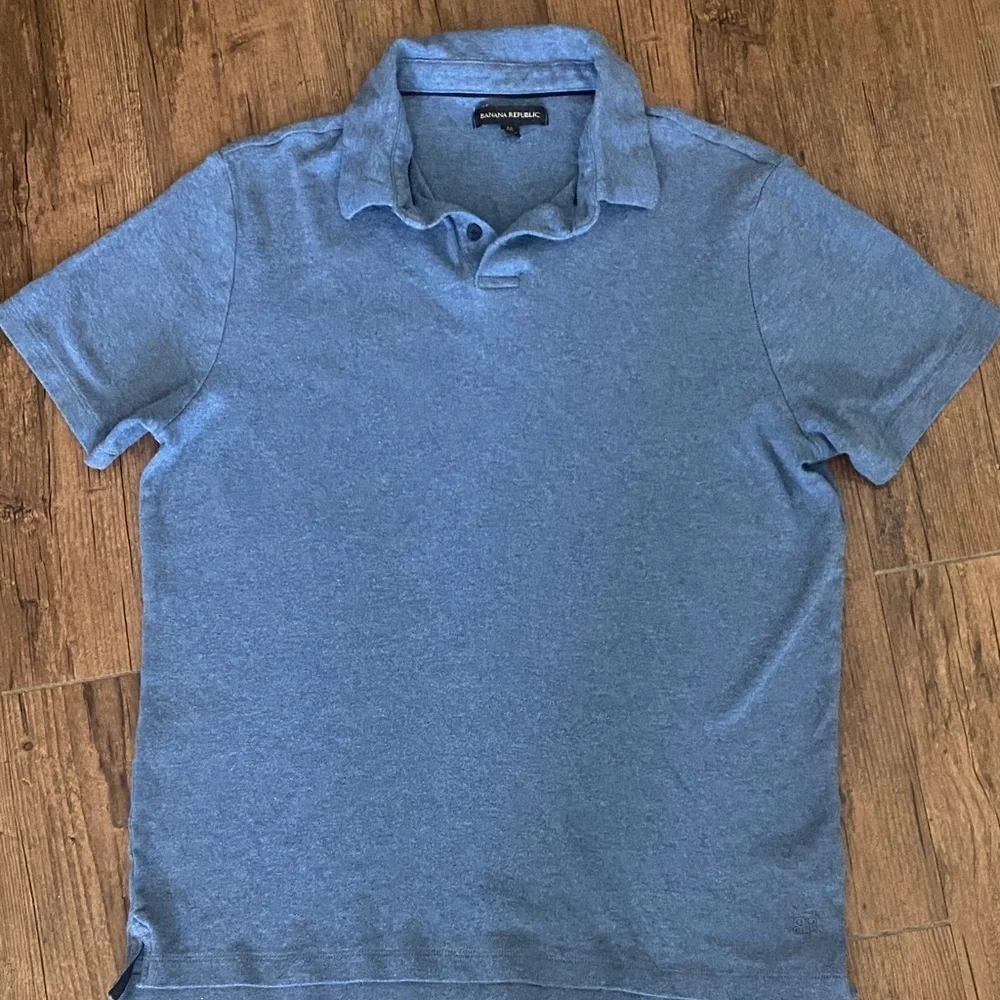 Banana Republic Heather Blue Polo Shirt